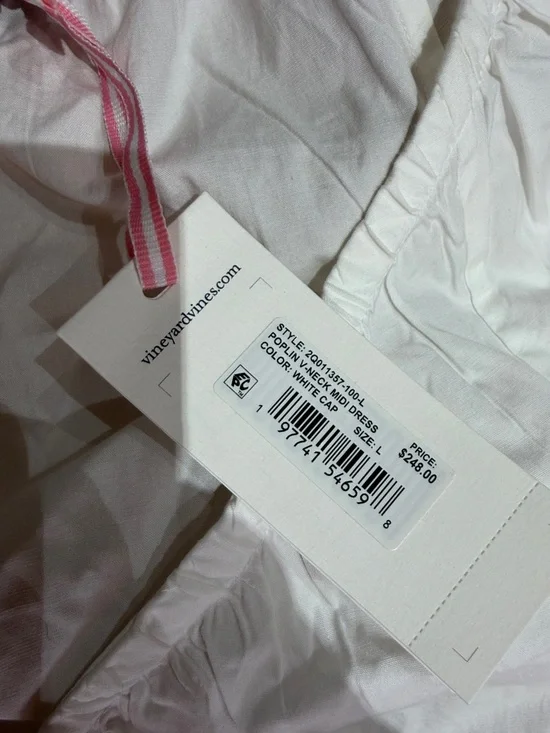 Vineyard Vines NWT poplin v-neck midi dress🎀❤️🌺 - Picture 8 of 11
